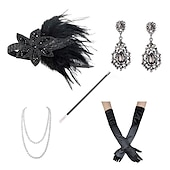 preiswerte Zubehör und mehr-Retro Vintage Goldene Zwanziger 1920er Flapper-Stirnband Zubehörset Der große Gatsby Hochzeitsgast Kostüm Damen Karneval Maskerade Leistung Party / Abend Hochzeitsempfang Erwachsene 1 x