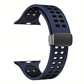 abordables Bracelets Apple Watch-Bracelets de montre intelligente pour Apple Watch 44 mm 40 mm 49 mm 38 mm 45 mm 41 mm 42 mm bracelet en silicone bicolore sport pour femme + bracelet de remplacement à fermoir en D magnétique pour