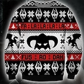 economico Gotico &amp; Teschio-Per uomo Stampe astratte Natale Vichingo Felpe Felpa Maglione Manica lunga Felpa Girocollo Fantastico Giornaliero Classico Stampa 3D Per eventi Per uscire Abbigliamento di strada Stampa Primavera
