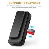 baratos Periféricos para Computador-Colar clipe sem fio bluetooth 5.1 receptor transmissor dois-em-um aux adaptador de áudio do carro mãos-livres t40