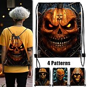 cheap Graphic Print Bags-Men&#039;s Boys Backpack 3D Print Mini Backpack Drawstring Bag Outdoor Halloween Character Polyester Large Capacity Lightweight Durable Print Red