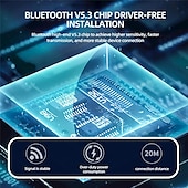 お買い得  ケーブル・ケーブルアクセサリ-bt5.3 bluetooth アダプタ車用 3.5 ミリメートルジャック aux ケーブル bluetooth 5.3 5.0 4.2 4.0 レシーバートランスミッタースピーカーオーディオ音楽受信機