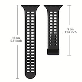 abordables Bracelets Apple Watch-Bracelets de montre intelligente pour Apple Watch 44 mm 40 mm 49 mm 38 mm 45 mm 41 mm 42 mm bracelet en silicone bicolore sport pour femme + bracelet de remplacement à fermoir en D magnétique pour