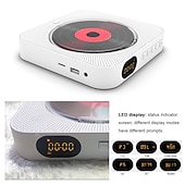 Χαμηλού Κόστους Ηχεία-Kc-909 φορητό cd player ενσωματωμένο ηχείο στερεοφωνικό cd player με διπλή υποδοχή ακουστικών 3,5 χιλιοστών led οθόνη led επιτοίχιας συσκευή αναπαραγωγής μουσικής cd με τηλεχειριστήριο IR υποστηρίζει