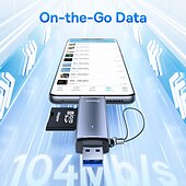 お買い得  パソコン＆オフィス-Baseus カードリーダー USB C &amp; usb3.0 に sd micro sd tf メモリカードデバイス 104mb/s 2tb スマートカードリーダーラップトップアクセサリー用
