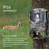 cheap Outdoor IP Network Cameras-Hunting Camera 4K/1080P 2-inch Display 118.11inch Pixels Outdoor Camera IP66 Waterproof Night Vision Camera Include 32G SD Card Supports Wifi Connection To Mobile Phone (Battery Not Included)