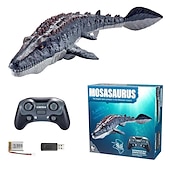cheap RC Vehicles-New Remote Control Mosasaur 2.4g Wireless Remote Control Simulation Model Toy Water Spray Boy Children Swimming Pool Water Toy