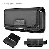 baratos saco de telefone universal-Bolsa de transporte horizontal com clipe para cinto de telefone de tecido de nylon de 4,7 a 6,8 polegadas com slot para cartão