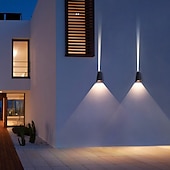cheap Outdoor Wall Lights-LED Outdoor Wall Lamp 6W with Motion Sensor IP65 Waterproof Light Control Suitable for Bathroom Garage Fence Deck Courtyard 110-240V