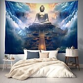 billige boho billedvev-universet buddha hengende billedvev boho veggkunst stor billedvev veggmaleri dekor fotografi bakteppe teppe gardin hjem soverom stue dekorasjon