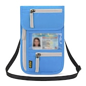 お買い得  カードホルダーとケース-rfid ブロッキングパスポートホルダー旅行財布カードバッグ shileding ネックポーチセキュリティ保護調整されたストラップファラデーバッグ