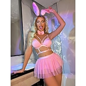 ieftine Costume Sexy -Costum Cosplay tutu Set Sutien Fata iepuraș Costum sexy Adulți Pentru femei Carnaval Mascaradă Mardi Gras Petrecere Halloween Performanță Îmbrăcați-vă
