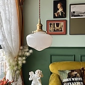 economico Luci Isola cucina-lampade a sospensione a led lampade a sospensione per soffitto lampade a sospensione in ottone vetro paralume lampadari per sala da pranzo decorazione soggiorno di lusso 110-240v