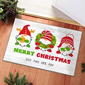 preiswerte Weihnachtsbad-Weihnachts-Fußmatte, weihnachtlicher Willkommensteppich für die Dekoration der Haustür, Badezimmerteppich, Fußpolster, Eingangsbereich
