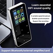رخيصةأون مشغل MP3-Q8 مع مشغل MP3 بلوتوث 5.0 شاشة لمس كاملة 1.8 بوصة 4 جيجابايت 8 جيجابايت 16 جيجابايت 32 جيجابايت مشغل موسيقى MP4 مع مكبر صوت مدمج ومسجل راديو FM