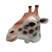 お買い得  ハロウィン 2024-動物緑の魚ヘッドカバーオランウータン馬頭象オンドリヘッドカバー豚頭ヒョウトラキツネマスクラテックスコスプレ用