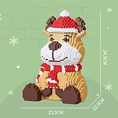 economico i migliori regali di natale-celebrità di internet natale piccoli blocchi di particelle per bambini e bambine piccolo regalo combinazione puzzle giocattolo compatibile decorazioni per regali di natale