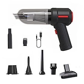 お買い得  掃除機-4-in-1 新しいコードレス車用掃除機 吹き飛ばしと吸引 多機能強力吸引 ミニワイヤレス車掃除機 ハンドヘルドエアダスター ウェットドライ使用 ホームオフィス車の掃除 ペットの毛の掃除に