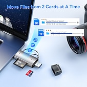 お買い得  パソコン＆オフィス-Baseus カードリーダー USB C &amp; usb3.0 に sd micro sd tf メモリカードデバイス 104mb/s 2tb スマートカードリーダーラップトップアクセサリー用