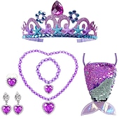 abordables Costumes pour filles-Sirène Sirène Princesse Aqua Robe Costume de soirée à thème Cosplay for Fille Enfant Carnaval Mascarade