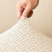 baratos Cobertura de Sofa-capa de almofada de assento de sofá elástico bordô sofá poltrona sofá sofá sofá assento cinza liso sólido macio durável lavável
