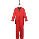 cheap Couple &amp; Group Costumes-Devil Cosplay Costume Halloween Group Family Costumes Kid&#039;s Boys Girls&#039; Cosplay Halloween Halloween Carnival Masquerade Easy Carnival Costume for Walpurgis Night