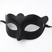 billige Maske-Karnevalsmaske Venetiansk maske Columbina Halvt ansikt Fest Halloween Maskerade Karneval Mardi Gras Enkelt karnevalskostyme