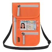 お買い得  カードホルダーとケース-rfid ブロッキングパスポートホルダー旅行財布カードバッグ shileding ネックポーチセキュリティ保護調整されたストラップファラデーバッグ