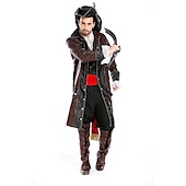 levne Pánské kostýmy-Pirates of the Caribbean Pirát Karnevalový kostým Cosplay kostým Kostým na Večírek Maškarní Dospělé Pánské Úbory cosplay Výkon Párty předvečer Všech svatých Plesová maškaráda Jednoduchý karnevalov