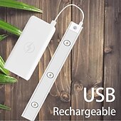 ieftine lumina dulapului-lumină de noapte cu led senzor de mișcare automată lumină led reîncărcabilă prin usb 3 culori reglare 20/30/40 cm 2/3 led pentru dulap de bucătărie iluminat canal scară