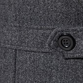 billiga Trenchcoat för män-Herr Vinterkappa Peacoat Trenchcoat Utomhus Dagliga kläder Höst vinter 95% polyester 5% bomull Ytterkläder Kläder Mode Streetwear Slät Kavajslag Dubbelknäppt