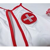 cheap Sexy Costumes-Nurse Cosplay Costume Mini Skirt Uniform Adults&#039; Women&#039;s Sexy Costume Performance Party Halloween Carnival Masquerade Mardi Gras Easy Carnival Costume
