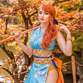 levne Anime kostýmy-One Piece Nami Anime Cosplay kostým Cosplay obleky Kostým Pro Dámské Dospělé