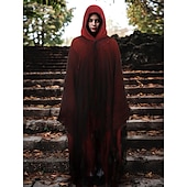 levne Pánské kostýmy-Duch Smrtka Cosplay kostým Kostým na Večírek plášť s kapucí Dospělé Pánské Dámské Úbory Strašidelný kostým Výkon Párty předvečer Všech svatých Plesová maškaráda Mardi Gras Jednoduchý karnevalov