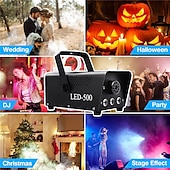 cheap Projector Lamp&amp;Laser Projector-Fog Machine 500W Smoke Machine with LED Lights &amp; Wireless Remote Control for Halloween Parties Decoration Holiday Events