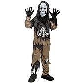 levne Dětské kostýmy-Kostra Czaszka Zombie Cosplay kostým Dětské Chlapecké cosplay Výkon Párty předvečer Všech svatých Karneval Plesová maškaráda Jednoduchý karnevalový kostým