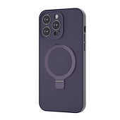 halpa iPhone-kotelot-puhelin Etui Käyttötarkoitus iPhone 13 12 Pro Max Takakuori Magsafen kanssa Tukee langatonta latausta Tukijalka Iskunkestävä Yhtenäinen väri silikageeli Silikoni