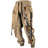 preiswerte Sweatpants-Stammes Bandana-Druck Vintage Herren 3D-Druck Jogginghose Trainingshose Hosen Hose Outdoor Strasse Casual Polyester Schwarz Rot Blau S M L Mittlere Taillenlinie Elastizität Hose