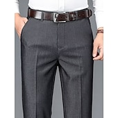 ieftine Subţire-Bărbați Costume Pantaloni Pantaloni de costum Buzunar Simplu Confort Respirabil Nuntă În aer liber Zilnic Modă Casual Negru Kaki