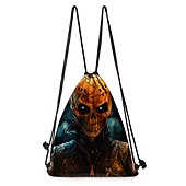 cheap Graphic Print Bags-Men&#039;s Boys Backpack 3D Print Mini Backpack Drawstring Bag Outdoor Halloween Character Polyester Large Capacity Lightweight Durable Print Red