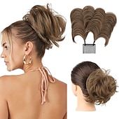 abordables Chignons-chignons Chignon A Clipser Cheveux Synthétiques Pièce de cheveux Extension des cheveux Bouclé Soirée Usage quotidien Soirée &amp; Evénement A1 A2 A3