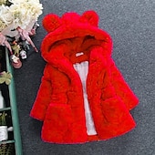 voordelige Bovenkleding-Kinderen Voor meisjes Winterjas Effen Kleur Actief School jas bovenkleding 2-8 jaar Herfst Zwart Wit Blozend Roze