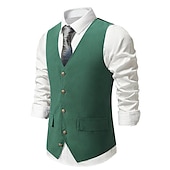 ieftine Blazere și veste-Epocă Anii 1920 Γιλέκο Vestă Gatsby Domn Nași de Căsătorie Croi Slim Bărbați Mascaradă Nuntă Invitat la nunta Petrecere / Seara Adulți Vestă