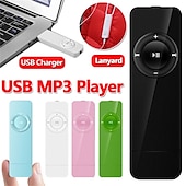 Недорогие МР3 плеер-Цифровой mp3-плеер, портативный USB-перезаряжаемый медиа-звук, mp3-музыкальный плеер со шнурком для студентов, подарки на день Святого Валентина