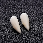 cheap Accessories-Vampire Fangs White Scary Costume Zombie Dentures Cosplay Costume Accessories Prank Toys Party Props Halloween