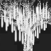 levne Plug String světla-vánoční osvětlení venkovní meteorický déšť světla padající hvězda světla 30cm/50cm/80cm 8 trubic led rampouch sněhová světla dešťová kapka světla na vánoční stromeček halloween dovolená party dekorace