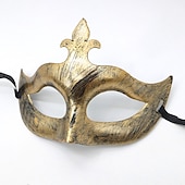billige Maske-Karnevalsmaske Venetiansk maske Columbina Halvt ansikt Fest Halloween Maskerade Karneval Mardi Gras Enkelt karnevalskostyme