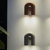 economico Lampade LED da parete-Lightinthebox Cirkus Lampada da parete decorativa per interni Elegante stile nordico in ferro e ABS Lampada da parete moderna a forma di U Doppia sorgente luminosa Luce a 3 colori per corridoio