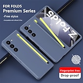 cheap Samsung Cases-Phone Case For Samsung Galaxy Z Fold 6 Z Fold 5 Z Fold 4 Z Fold 3 Back Cover with Screen Protector Pencil Holder Full Body Protective PC