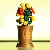 cheap Building Toys-Meat building block flower blind box simulation flower potted tabletop decoration assembly boutique toy gift prize